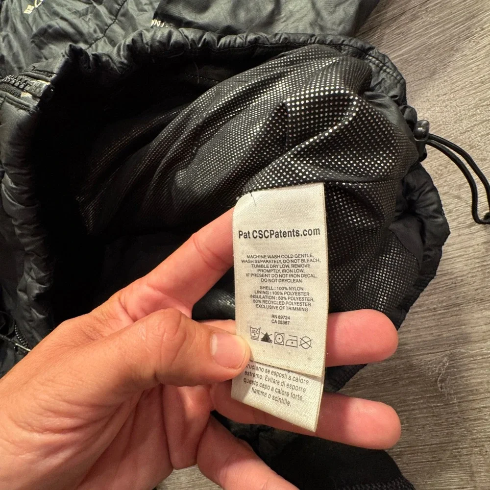 Columbia Jacket Mens L Black Nylon Omni Heat Interchange Hooded Puffer Thermal